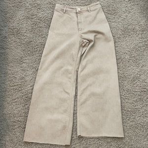 Never worn Zara the Marine Straight jeans in tan
